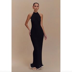 Meshki Melodie Halter Knit Maxi Dress